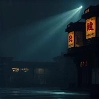 走廊尽头长镜头移动拍摄的取景构图示意